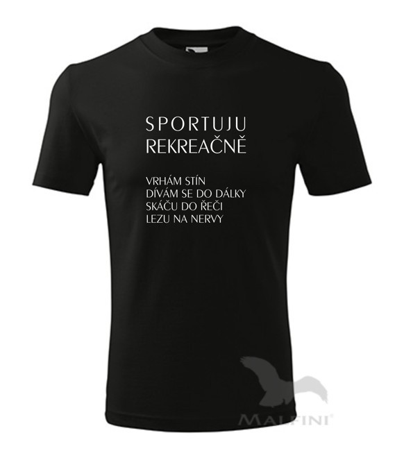 Tričko - Sportuju rekreačně - Kliknutím na obrázek zavřete